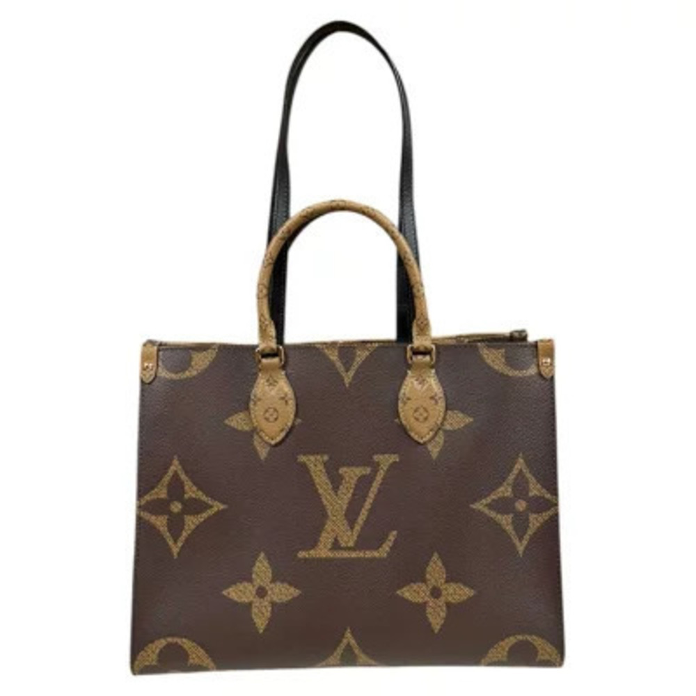 Louis Vuitton On The Go Giant Monogram Shoulder Bag Canvas Brown